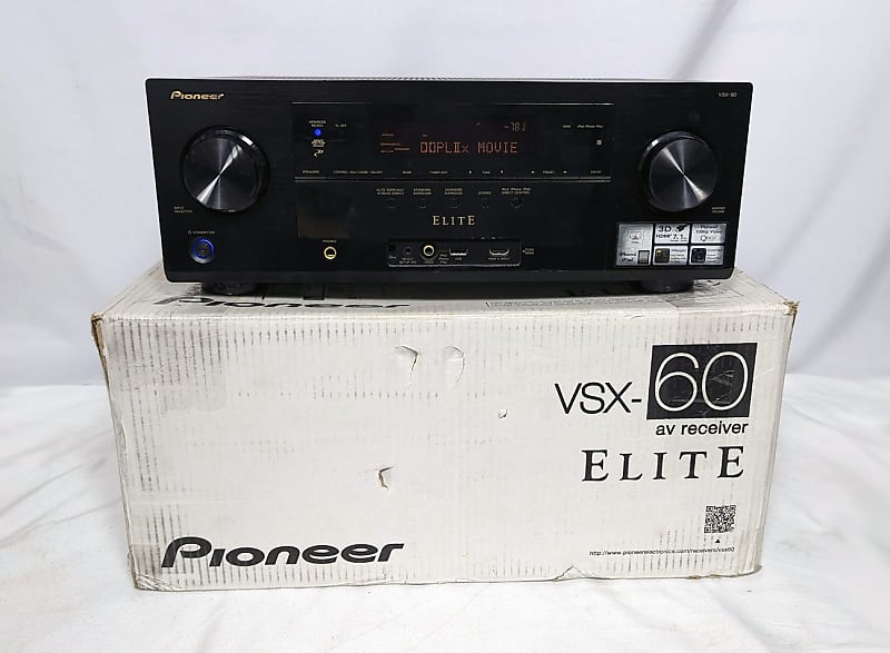 Pioneer Elite VSX-60 - Elite 630W 7.2-Ch. 3D Pass-Through A/V Network Home Theater Receiver w/ Box image 1