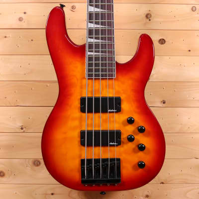 Jackson JS Series Concert Bass JS3VQ 5-String Electric Bass - Cherry Burst for sale