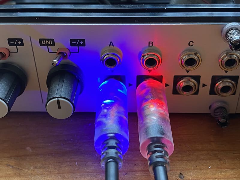 Producertools Hardware LED (red/blue) patch cables Eurorack Reverb