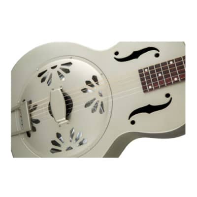 Gretsch G9201 Honey Dipper Round-Neck, Brass Body, and Padauk Fingerboard 6-String Resonator Guitar (Right-Handed, Weathered Pump House Roof) image 7