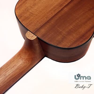 Uma Taiwan Baby-T all Acacia koa Long-scale neck Concert ukulele with  armrest image 8