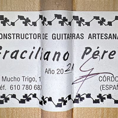 Graciliano Perez 2021 Classical Guitar Spruce/Cypress image 11