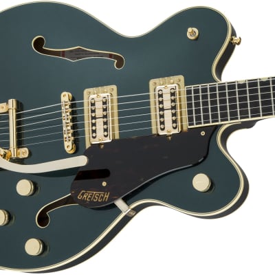 GRETSCH - G6609TG Players Edition Broadkaster Center Block Double-Cut with String-Thru Bigsby and Gold Hardware  USA FullTron Pickups  Cadillac Green - 2401900846 image 6