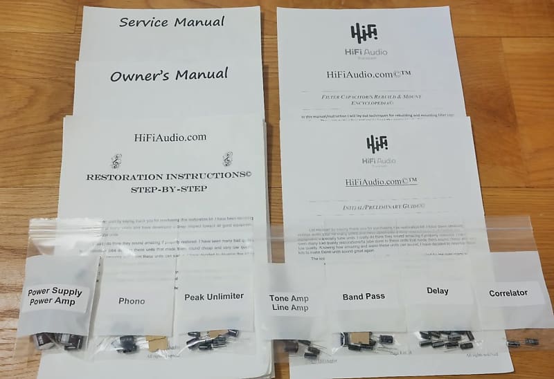 Carver C4000 restoration kit filter capacitor repair rebuild fix  			