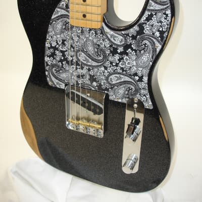 2021 Fender Brad Paisley Esquire Electric Guitar Maple, Black Sparkle w/ Bag image 4
