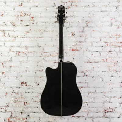 USED Takamine Dreadnought Acoustic Electric CE Solid Spruce Top - Black image 9