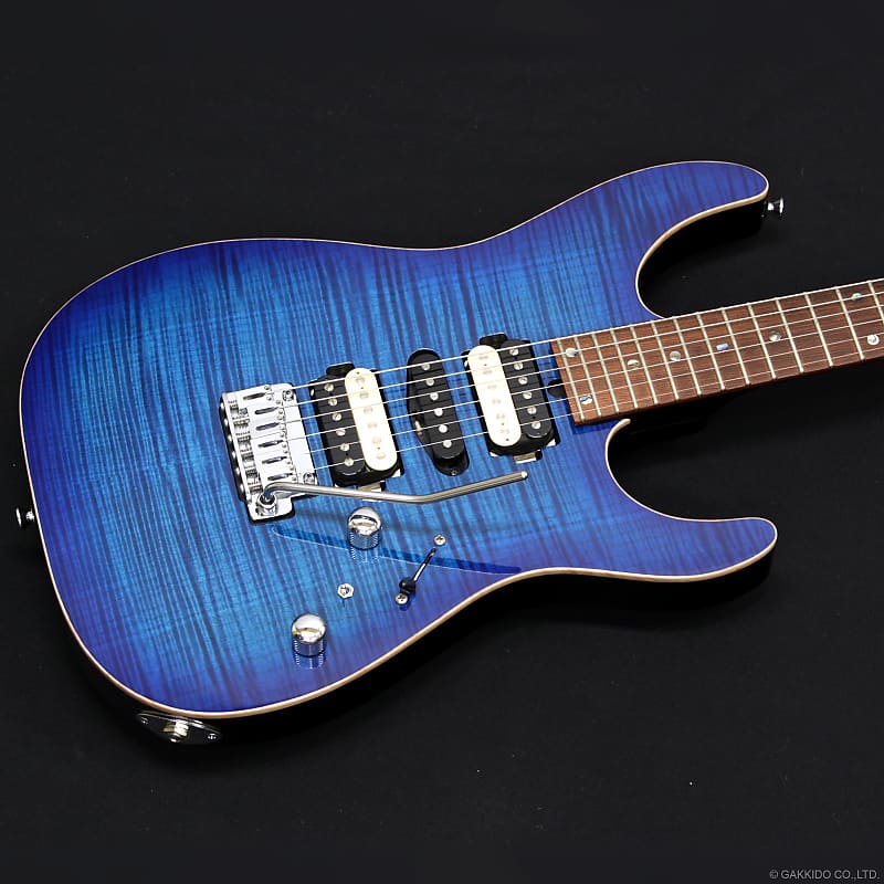 T's Guitars DST-Pro24 Mahogany Limited Custom - Trans Blue Burst, Made in  Japan