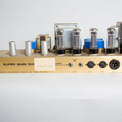 Marshall  JMP Model 1992 Super Bass 100 Tube Amplifier (1973), ser. #SB/A 2951E. image 9