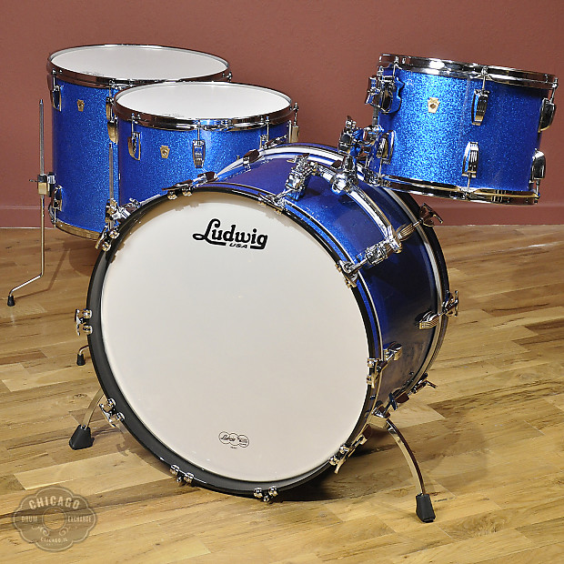 Ludwig blue sparkle drum set best sale