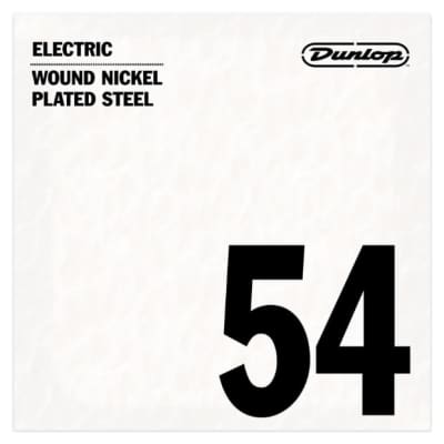 Single Dunlop 54 Electric Wound Nickel Plated Steel Guitar String image 1