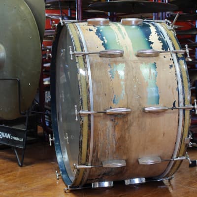 1940s Slingerland Radioking in Blue and Silver Duco 14x26 16x16 9x13 image 10