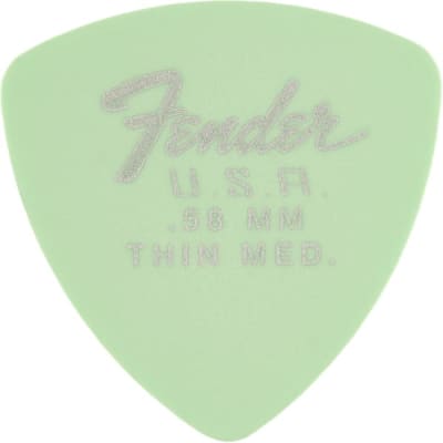 Fender  Dura-Tone 346 Shape Guitar Picks, .58, Surf Green, 12-Pack image 1