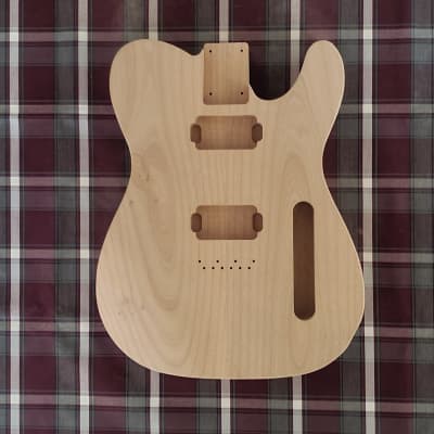 Woodtech Routing - 2 pc Alder - Arm & Belly Cut - Double Humbucker Telecaster Body - Unfinished image 1