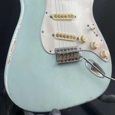 Custom/Hybrid Stratocaster, Relic, Daphne Blue image 13