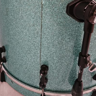 Masters of Maple Custom 3-pc Drum set - Turquoise Glass Glitter image 4