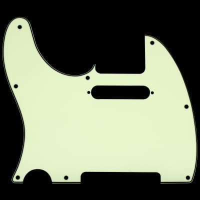 3-Ply Mint Green Pickguard for LEFT HANDED Lefty Fender USA MIM Telecaster Tele Standard Guitar image 1