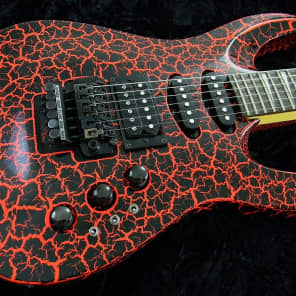 VESTER II MANIAC SERIES Circa 1991 Archtop Red Crackle Finish Body Neck Guitar Kramer Style image 6