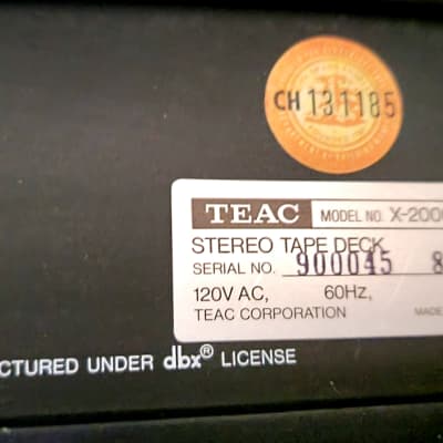 TEAC X-2000M Pro Serviced 1/4" 2-Track Open Reel Mastering Tape Recorder EX Cond image 16