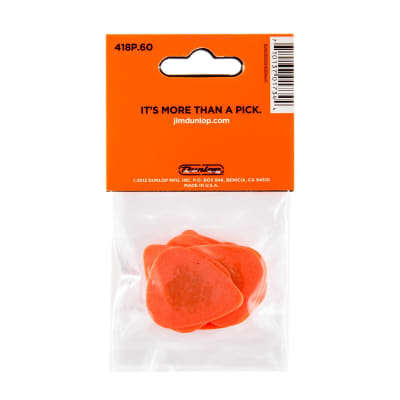 Dunlop .60 Orange Tortex Standard Picks 12 Pack image 2