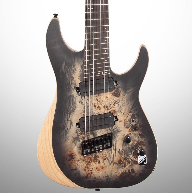 Schecter Reaper 7MS Electric Guitar, 7-String, Charcoal Burst image 1