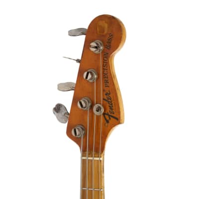 Vintage Fender Precision Bass Custom Color Black 1970 image 5
