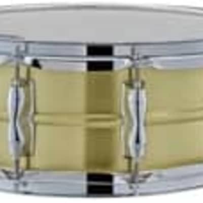 Yamaha Recording Custom Brass Snare Drum - 5.5 x 14-inch - Brushed image 1