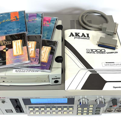 Akai S1000 Stereo Sampler, 8MB, SCSI, New Screen, Flight Case, (6) CD-ROMs+Drive