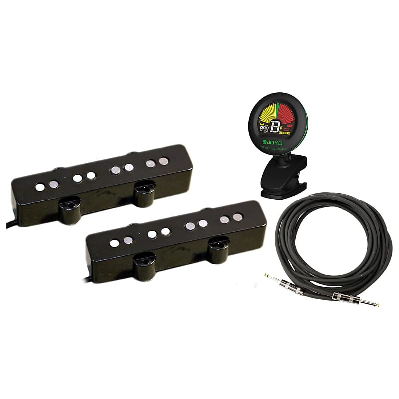 Seymour Duncan Custom Shop Weather Report Jaco Jazz Bass Black Pickup Set  w/ Cable and Tuner!