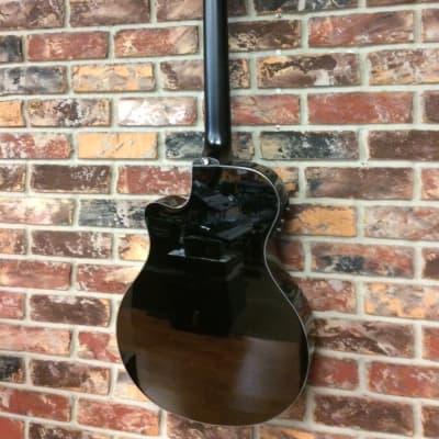 Yamaha NTX700 Black Acoustic Electric Cutaway  Classical Nylon String Guitar image 2