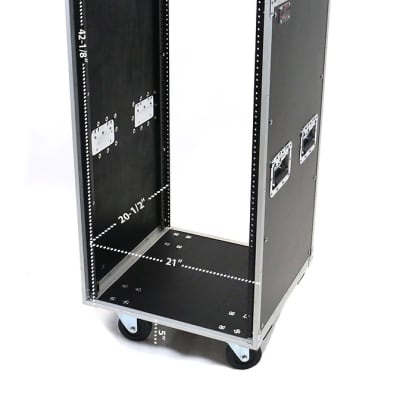OSP 20 Space ATA-style Amp /Effects Studio Rack Case with Wheels KD20U image 3
