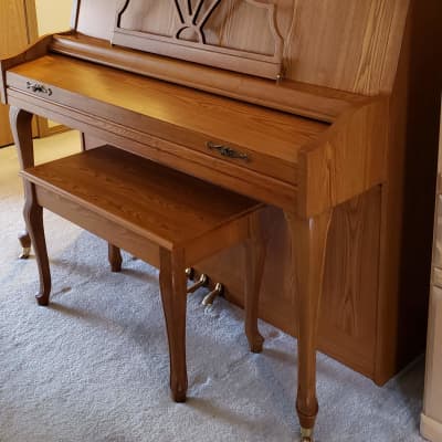 Wyman Upright Piano Oak image 4