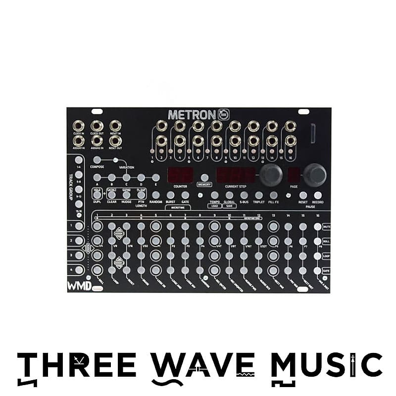 WMD Metron - 16 Channel Trigger & Gate Sequencer Black [Three Wave Music] image 1