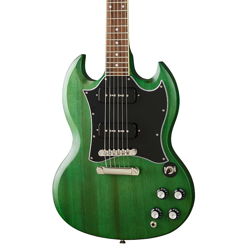 Epiphone SG Classic Worn P-90s - Worn Inverness Green | Reverb