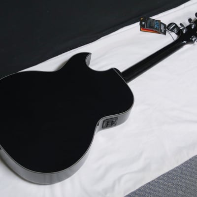 DEAN Exhibition Ultra FM Acoustic/Electric guitar w/Fishman USB - Charcoal Burst w/ Hard Case image 7