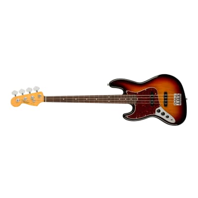 Fender American Professional II 4-String Jazz Bass Rosewood Fingerboard Guitar (Left-Handed, 3-Color Sunburst) image 2