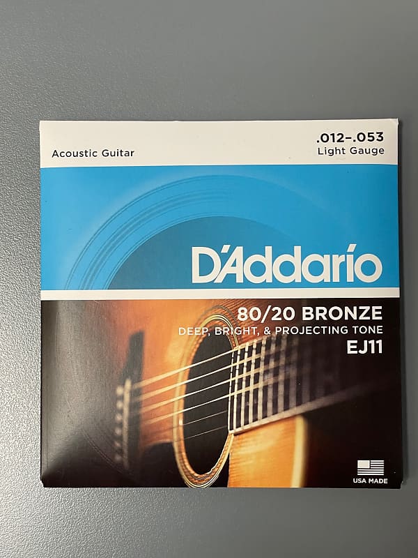 D'Addario Guitar Strings - Acoustic - EJ11 Light 12-53 80/20 Bronze