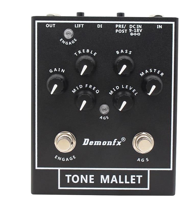 Demon FX Tone Mallet Bass PreAmp Boost/OD with DI Fast US Ship image 1