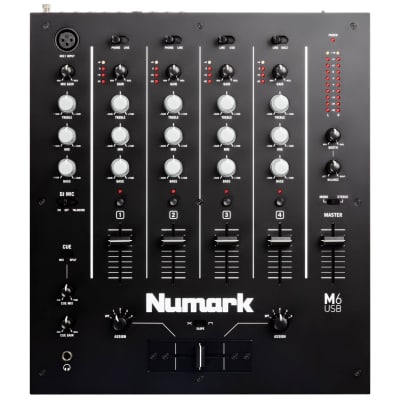 Numark M6 USB 4-Channel 12" Professional USB-Interface DJ Mixer - Black image 4