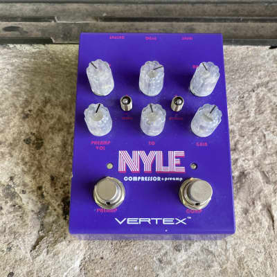Vertex Nyle 2010s - Purple electric guitar Preamp compressor 1176 style dual 2 in 1 effects pedal for sale