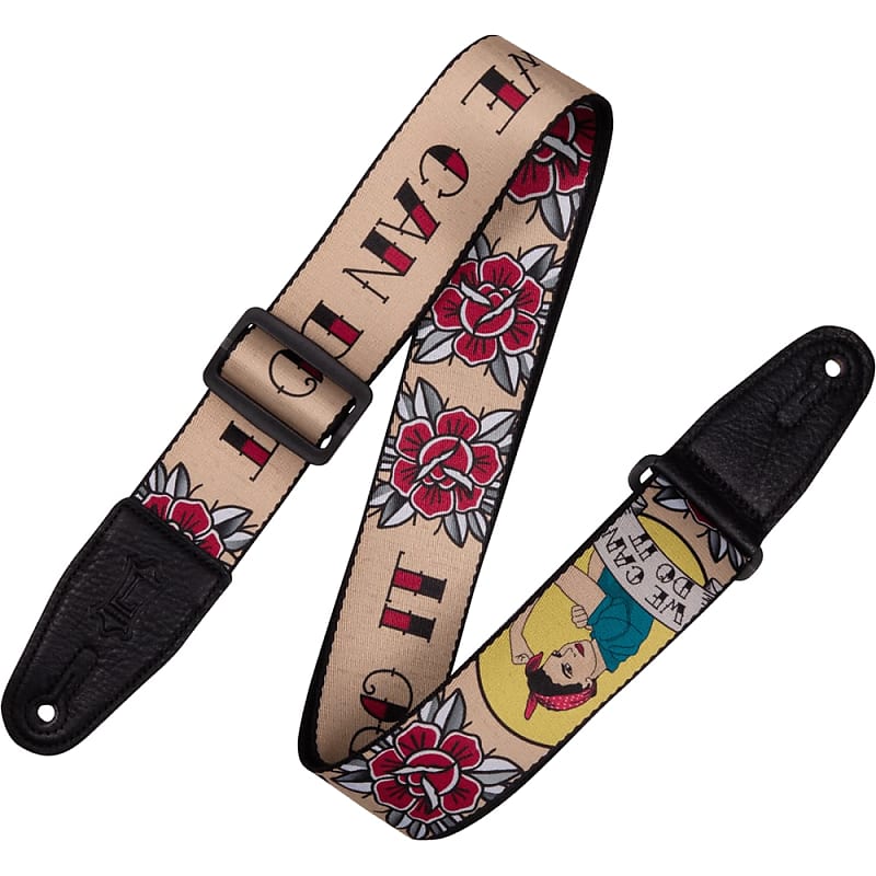 Levy's Polyester Guitar Strap (Black and Grey Skulls) MPD2-111