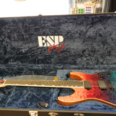 ESP USA M-II NTB NT Wild Berry Fade 6-String Electric Guitar w/ Black Tolex Case image 14