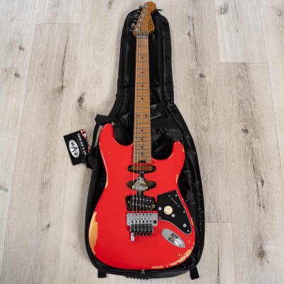 Mint EVH Frankie Relic Series Guitar, Maple Fingerboard, Relic Red image 12