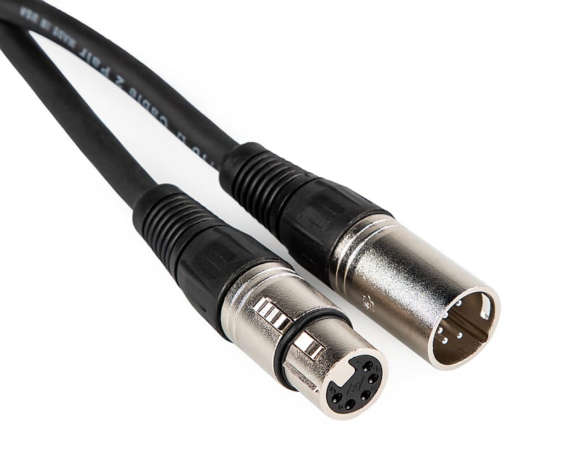 Cable Up DMX-XX5-50 50 ft 5-Pin DMX Male to 5-Pin DMX Female Cable image 1