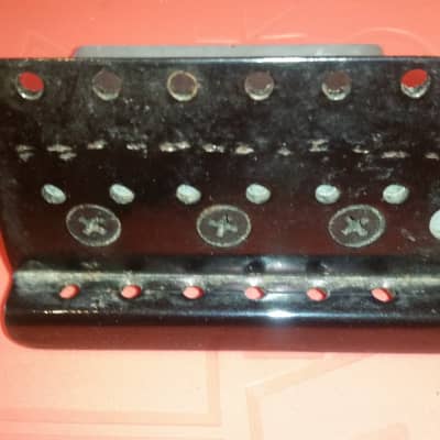 unbranded used solid body electric guitar bridge un-assembled image 4