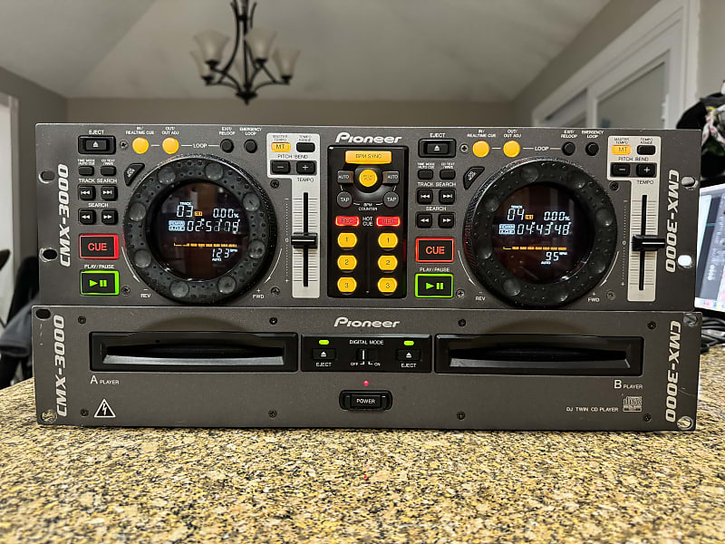 Pioneer CMX-3000 Dual Twin CD Deck Professional DJ CDJ Player CMX3000  Rackmount