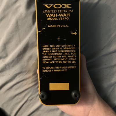 Vox Wah pedal V847G image 3