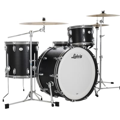 Ludwig Limited Edition Legacy Mahogany Black Cat Fab Drum Set image 1