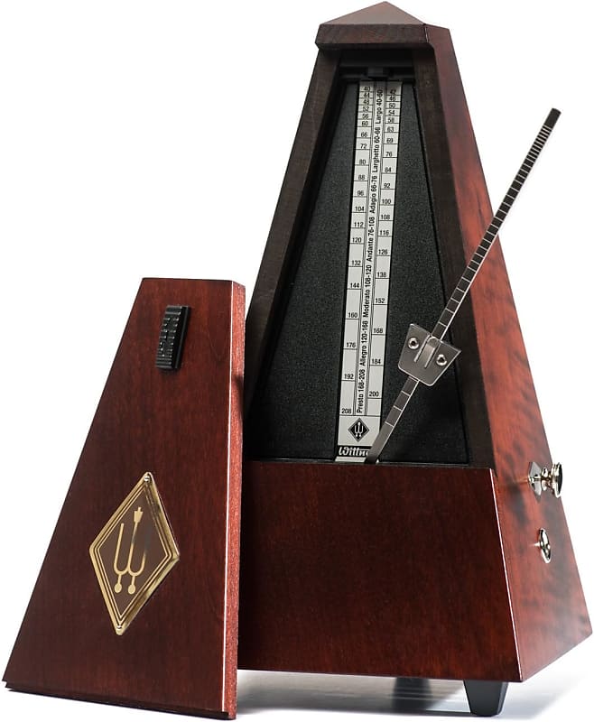 Wittner 811M 800/810 Series Metronome Wood Case Mahogany Gloss with Bell image 1