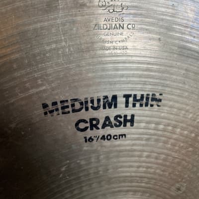 Zildjian  16” Medium Thin Brilliant 80s Crash Cymbal image 3