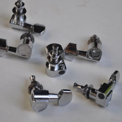 6 In-Line PING Guitar Tuners Chrome Fender Stratocaster Telecaster Strat/Tele image 4